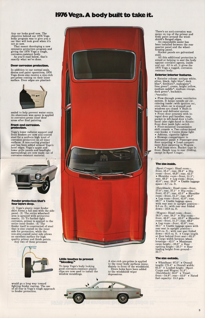 1976 Chevrolet Vega Canadian Brochure Page 9